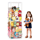 Cerpourt stuffed animal storage vertical design saves floor space and keeps toys organized.