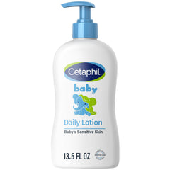 Cetaphil Baby Daily Lotion with calendula bottle showing gentle formula for delicate skin
