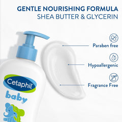Cetaphil Baby Daily Lotion with vitamin E for nourishing care.