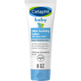 Cetaphil Baby Ultra Soothing Lotion pump bottle for gentle, long-lasting hydration on delicate infant skin.