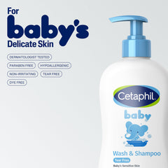 Cetaphil Baby Wash & Shampoo no parabens for sensitive skin