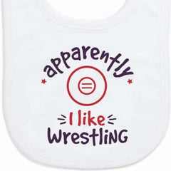 ChalkTalkSPORTS wrestling baby bib features a popular design to spark joy.