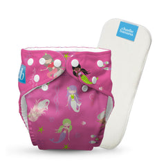 Charlie Banana Mermaid Zoe reusable cloth diaper with adjustable fit for growing babies
