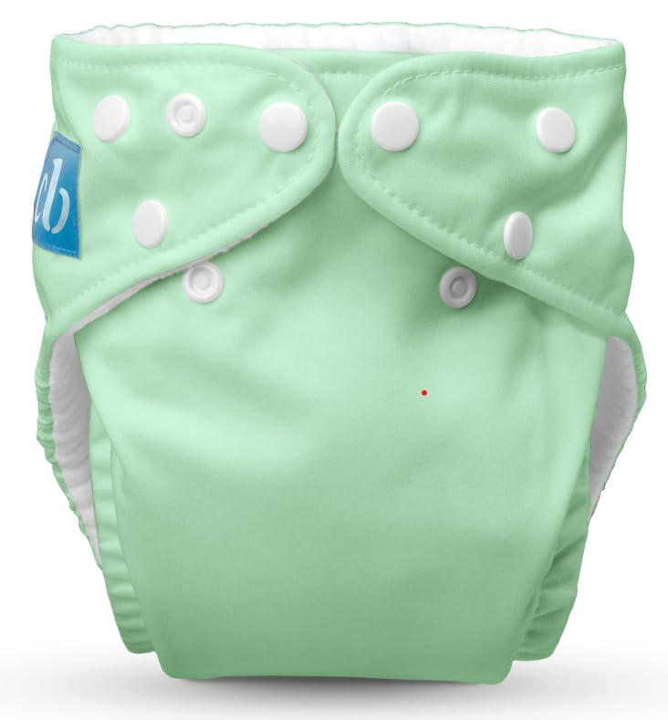 Charlie Banana sage one-size diaper shell showing adjustable fit and comfort