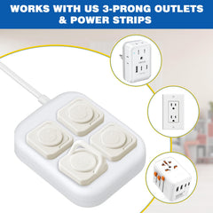 Installed on a kitchen outlet, no tools required