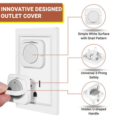 CharmRegion ABS-material outlet covers for durable, reusable protection.