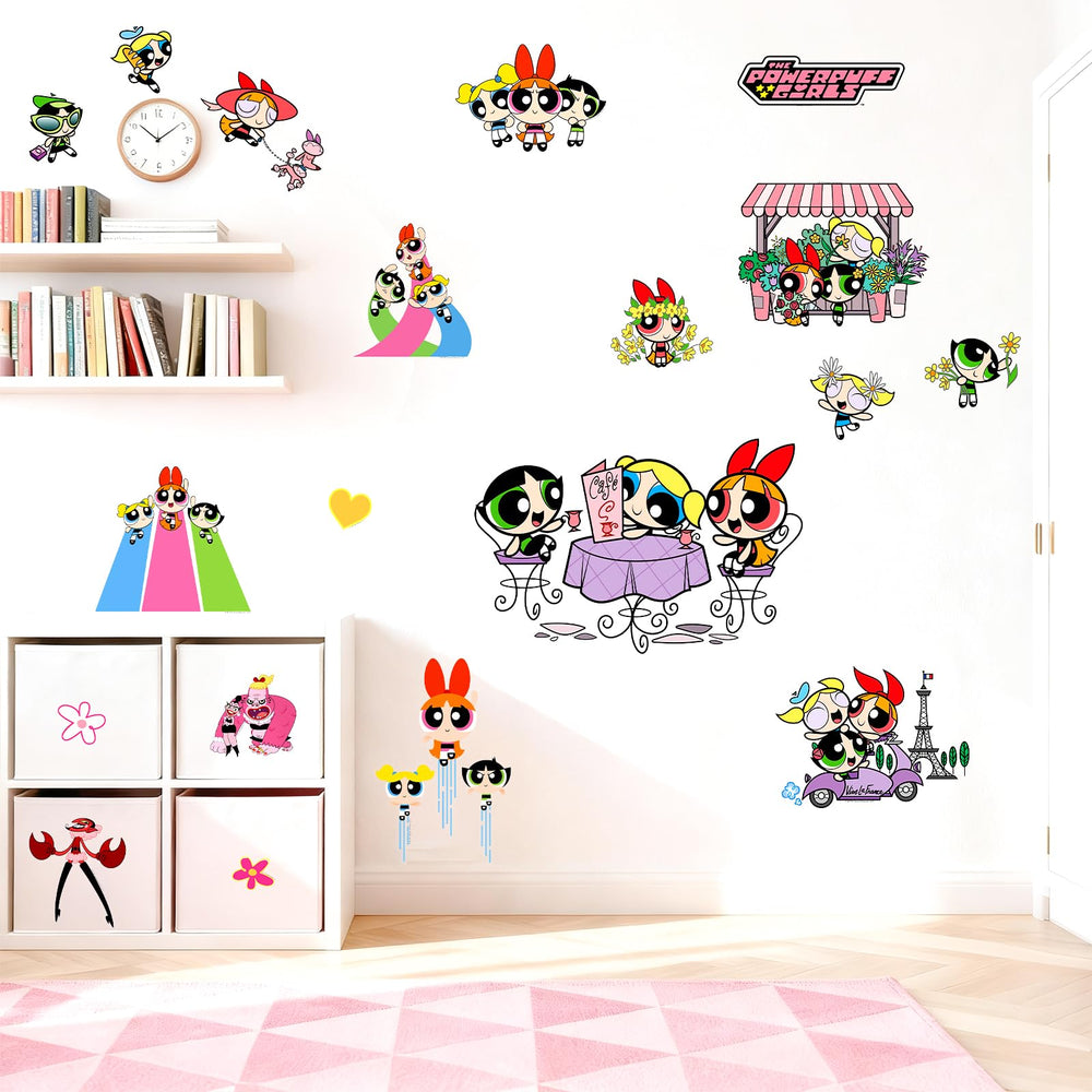 Charon Powerpuff garden flowers wall decals brighten classrooms with easy setup