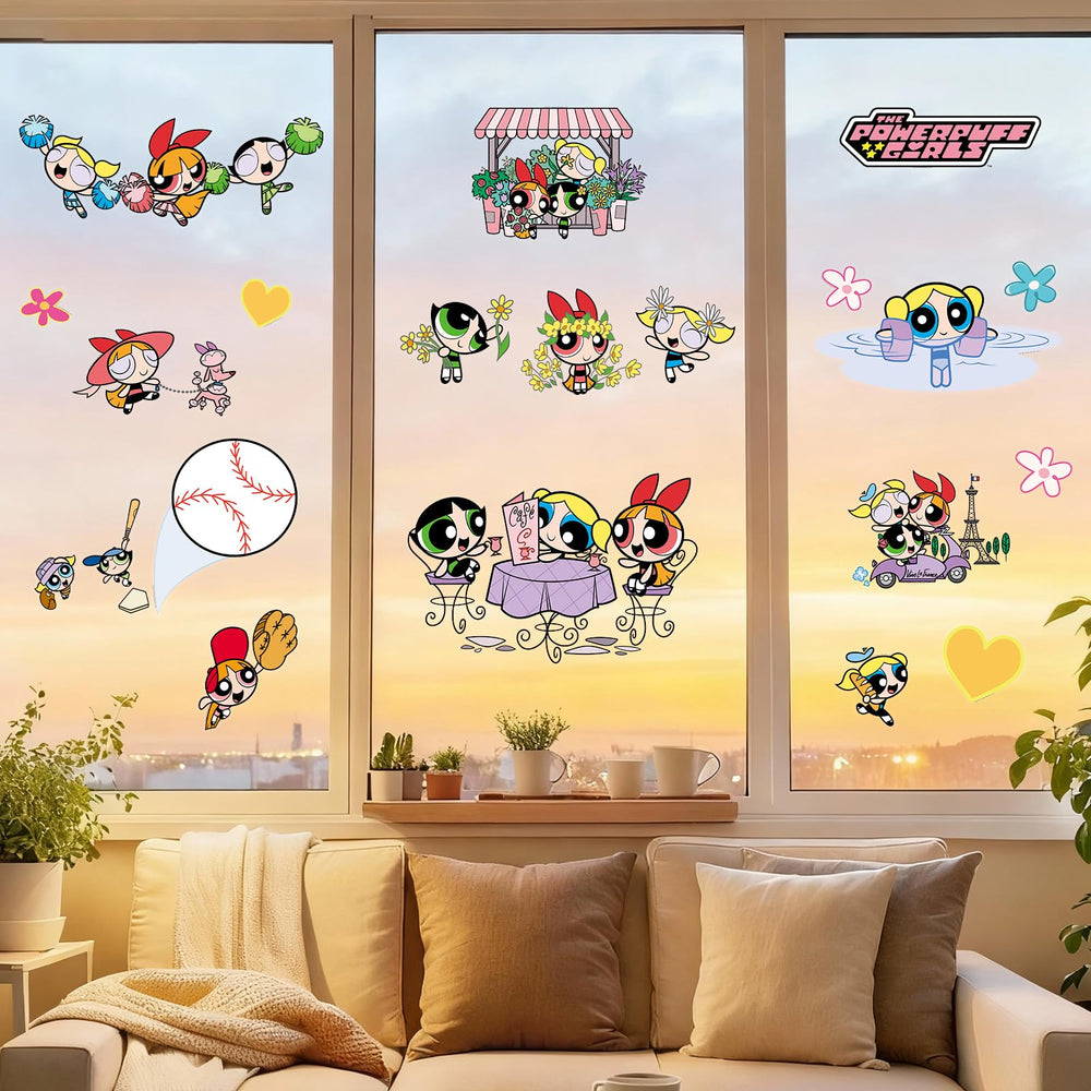 Charon Powerpuff stickers main sheet for versatile DIY home decor.