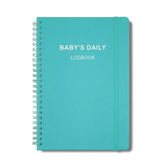 Cheericome Baby's Daily Log Book with teal PU cover for easy daily tracking.