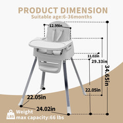 CheerKid portable highchair featuring a 5-point harness with adjustable fit.