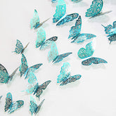 Cheerland butterflies on wall for vibrant teal décor.