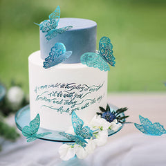 Cheerland teal butterfly wings adjusted for lifelike 3D.
