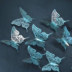 Cheerland teal butterfly wall stickers provide easy, damage-free decor