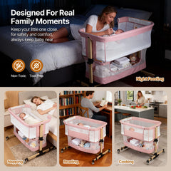 Cheermomo standalone bassinet with rocking cradle for daytime naps