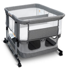 Cheermomo Twin Bassinet assembly demonstrates simple setup for quick use