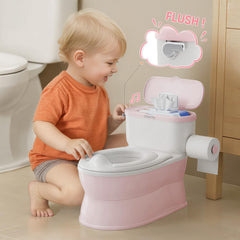 CheerTry detachable training seat allows easy transition from potty to regular toilet.