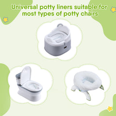 CheerTry Potty Liner dimensions ensure a snug fit on most training potties.