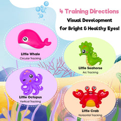 Cheffun Baby Aquarium Toy four marine friends promote gentle visual tracking for development.