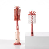 Chemimoso multifunctional cleaning brush set in pink ready for bottle and cup cleaning