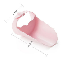 CHEOTIME pink faucet extender directs water in an arc toward small hands