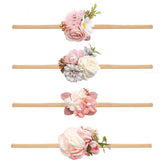 Cherrboll baby flower headband pink — soft nylon for gentle, all-day comfort on tiny heads.