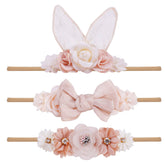 Cherrboll baby headband with flower design, ultra-soft nylon for gentle daily wear.