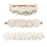 Cherrboll flower headbands set in bright colors for newborn photo shoots