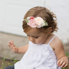 Cherrboll colorful flower headbands pack showing versatile styling options