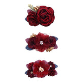 Cherrboll pink-petal flower clip enhances newborn styling with soft color.