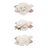 Cherrboll flower clip set with rose-petal design ideal for delicate newborn photos