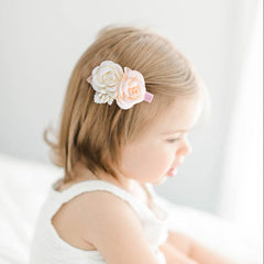 Cherrboll close-up non-slip clip, stays put in delicate hair.