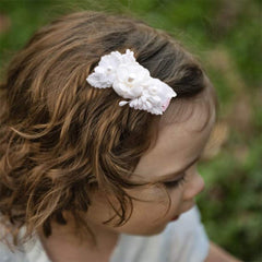 Cherrboll ivory pearl flower clip for delicate newborn photos