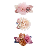 Cherrboll pink flower hair clip adds a delicate touch to baby outfits.