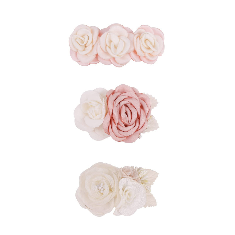 Cherrboll flower hair clip variation-1 for delicate newborn styling