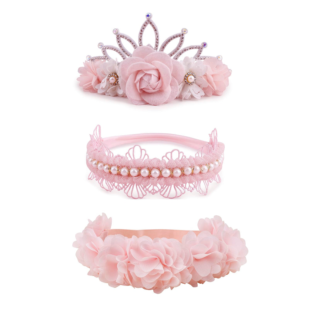 Cherrboll flower headband set in nylon, soft and comfortable for newborns
