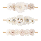 Cherrboll flower headbands for newborns offer ultra-soft nylon and gentle fit.