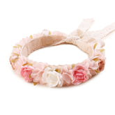 Cherrboll girls flower headband with soft cotton lace for everyday comfort.