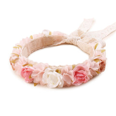 Cherrboll girls flower headband with soft cotton lace for everyday comfort.