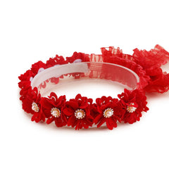 Cherrboll girls flower headband with soft cotton lace for babies and toddlers, comfortable all-day wear