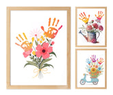 CHERRY CHEERS Flower Bouquet Handprint Kit packaging ready for gifting