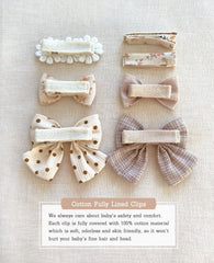 Cherssy plaid flower clip adds versatile everyday style.