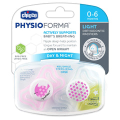 Chicco PhysioForma glow-in-the-dark night pacifier for bedtime soothing