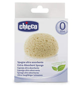 Chicco Ultra Absorbent Sponge packaging shows natural cellulose texture, gentle cleaning for baby.