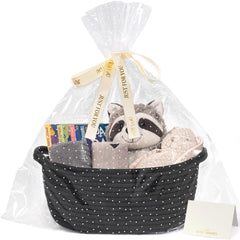 CHICVITA black gift basket, 12x8x5, ideal for compact gift presentations