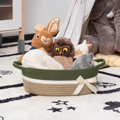 CHICVITA baby toys basket keeps play area tidy and accessible.