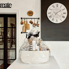 CHICVITA white woven basket, nursery storage for books and towels