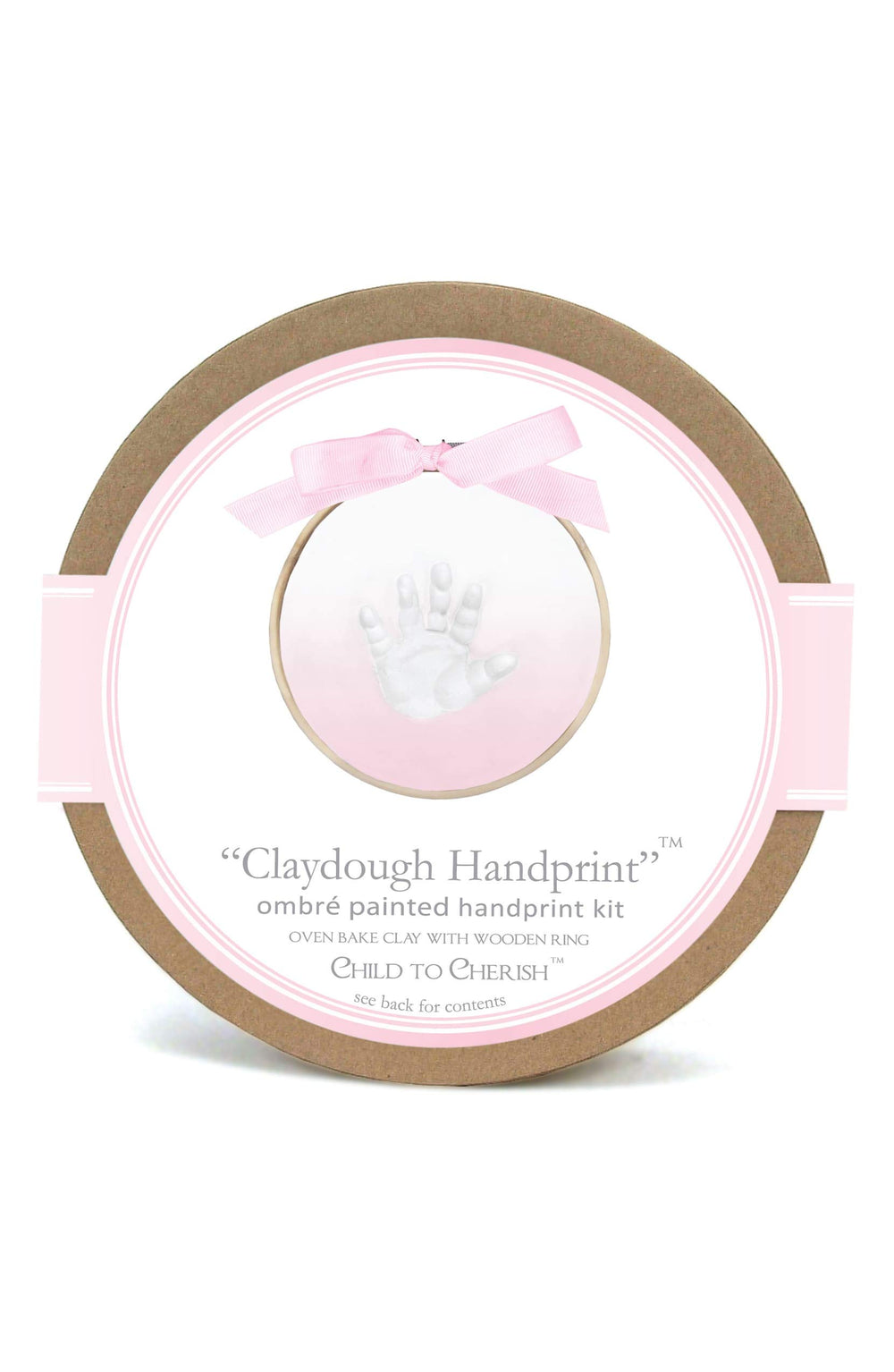 Child to Cherish pink ombre handprint kit, a lasting keepsake
