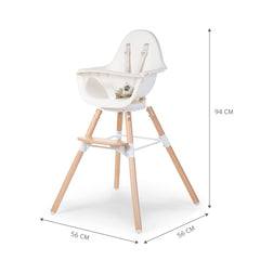Childhome Evolu One ABS tray for quick, easy cleanup after meals.