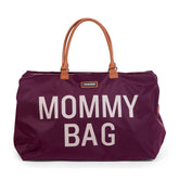 Childhome Original Mommy Diaper Bag Aubergine open-top design for quick access.