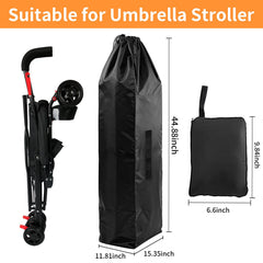 Childhood large-size bag demonstrates fit for most strollers.